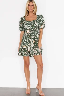 New Baltic Born Clea Sweetheart Mini Dress | Olive Multi OliveMulti
