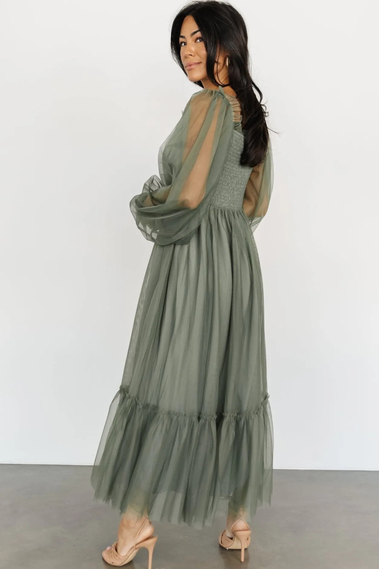 Discount Baltic Born Cleobelle Maxi Dress | Dusty Olive DustyOlive