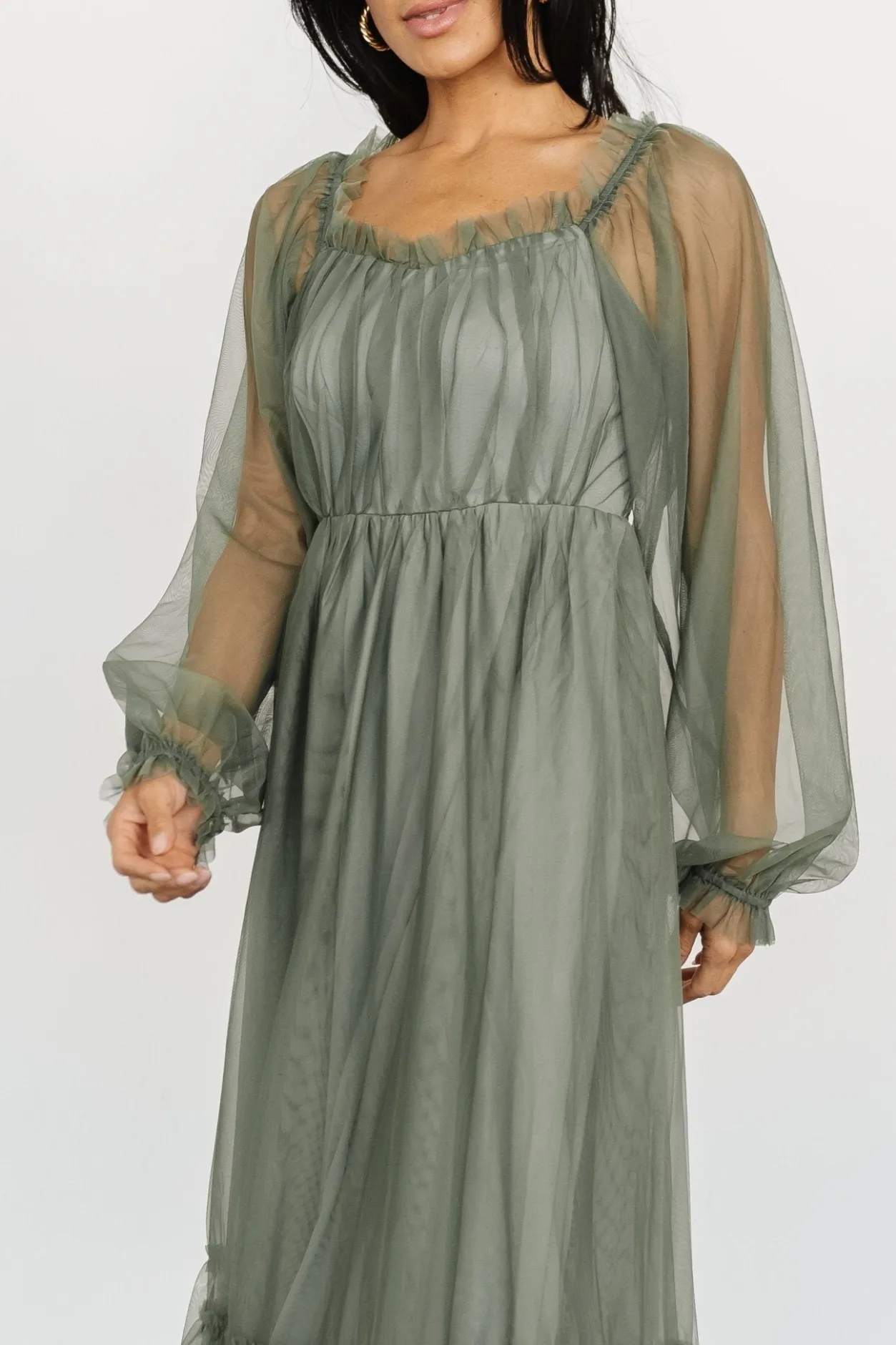 Discount Baltic Born Cleobelle Maxi Dress | Dusty Olive DustyOlive