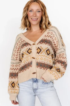 Hot Baltic Born Cody Knit Cardigan | Taupe Multi TaupeMulti