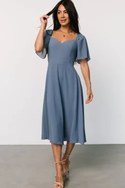 Best Baltic Born Colette Sweetheart Midi Dress | Whisper Blue WhisperBlue