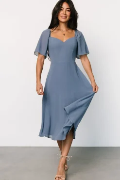 Best Baltic Born Colette Sweetheart Midi Dress | Whisper Blue WhisperBlue