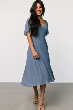 Best Baltic Born Colette Sweetheart Midi Dress | Whisper Blue WhisperBlue