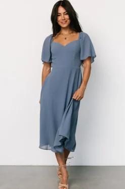 Best Baltic Born Colette Sweetheart Midi Dress | Whisper Blue WhisperBlue