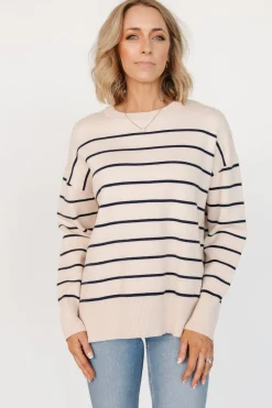 Fashion Baltic Born Colmar Striped Sweater | Cream + Navy Cream+Navy