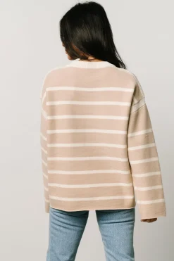 Outlet Baltic Born Conway Striped Sweater | Natural