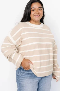 Outlet Baltic Born Conway Striped Sweater | Natural