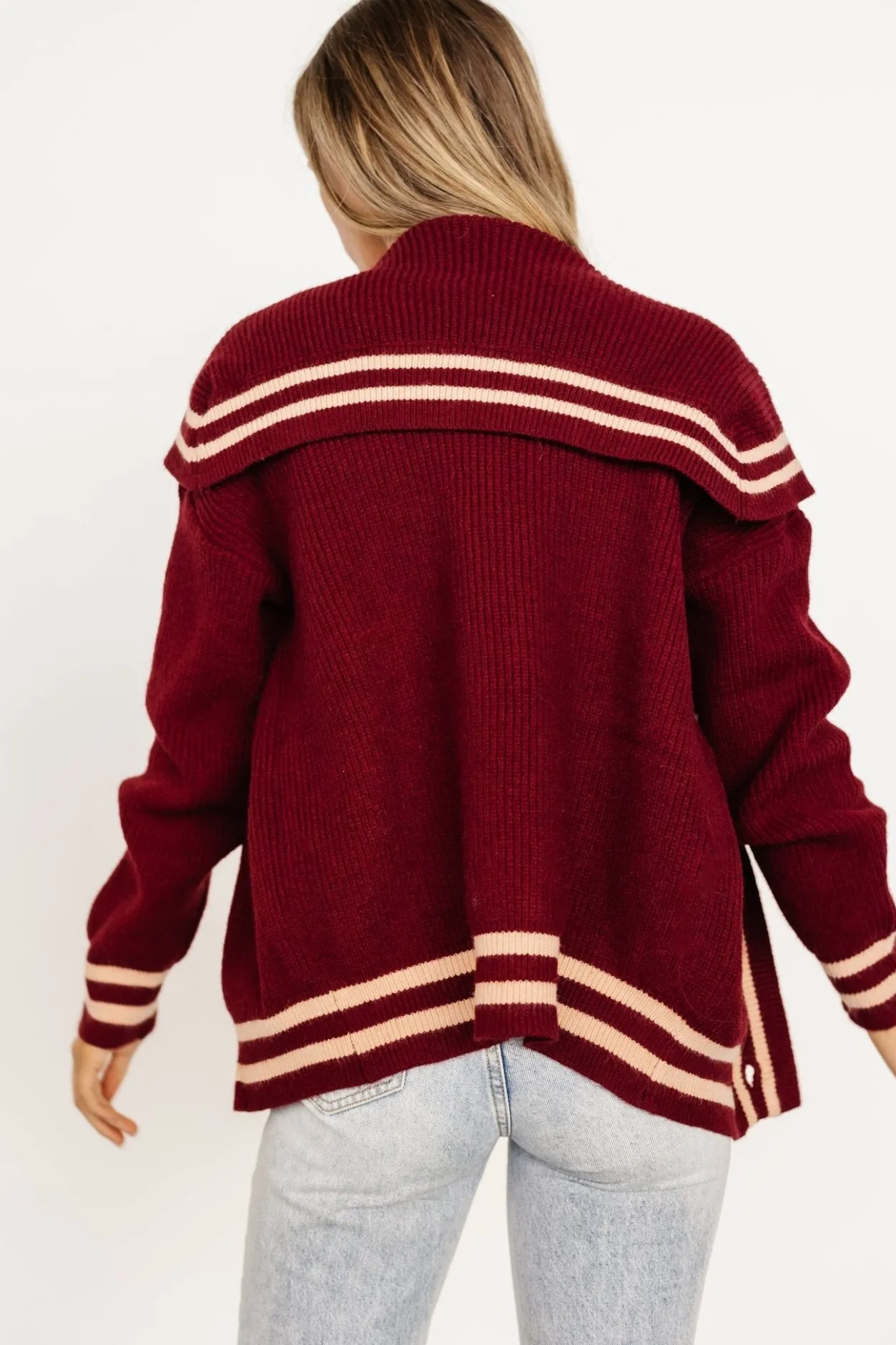 Online Baltic Born Corbett Knit Cardigan | Burgundy
