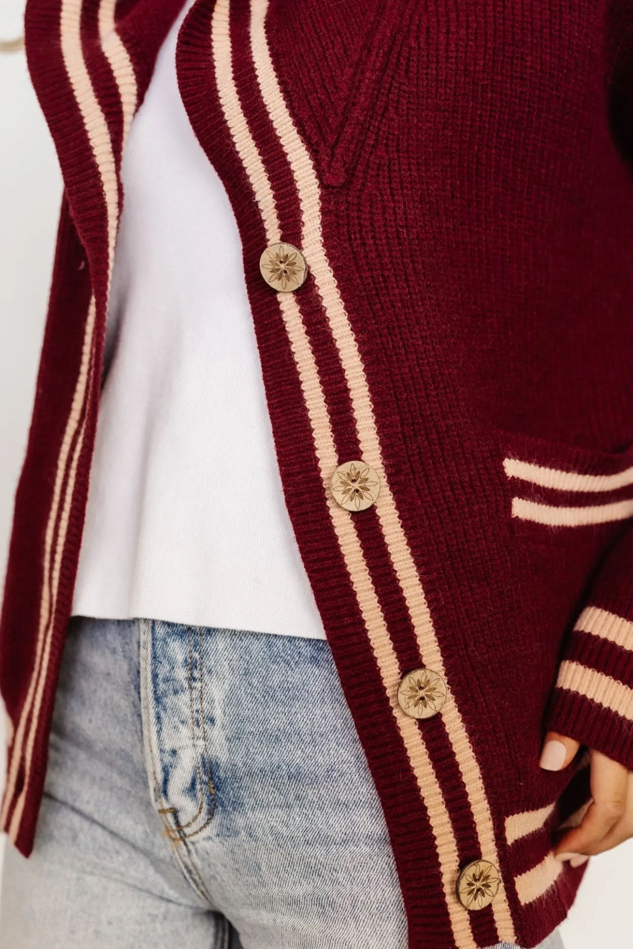 Online Baltic Born Corbett Knit Cardigan | Burgundy
