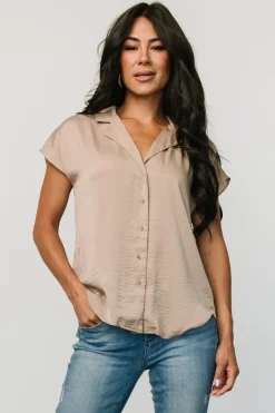 Best Baltic Born Corey Button Top | Taupe