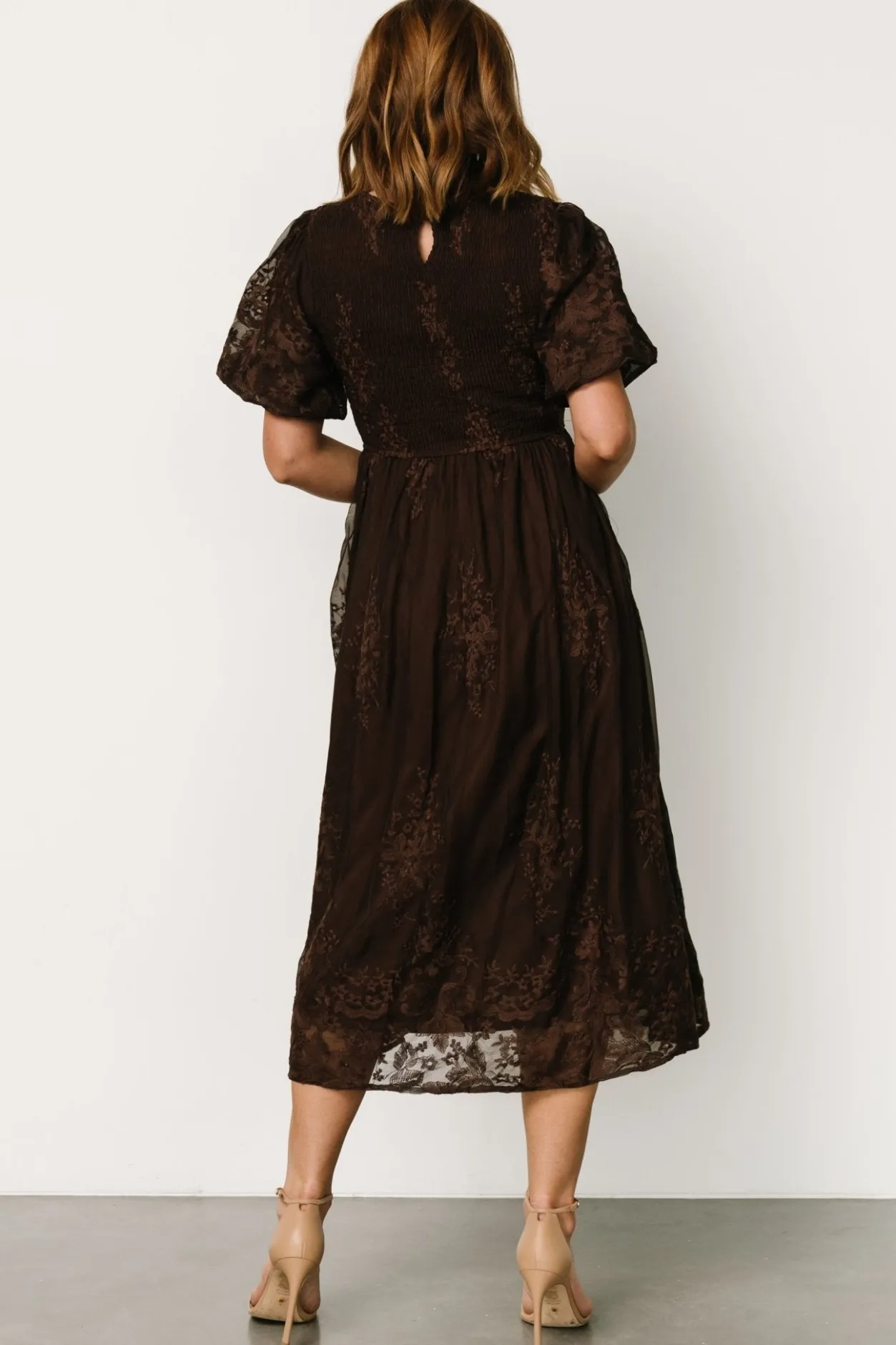 Best Baltic Born Corrine Embroidered Midi Dress | Brown