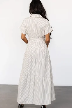 Best Baltic Born Covey Button Up Maxi Dress | Cream Stripe CreamStripe