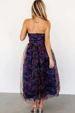 Clearance Baltic Born Cristelle Strapless Dress | Navy Multi Floral NavyMultiFloral