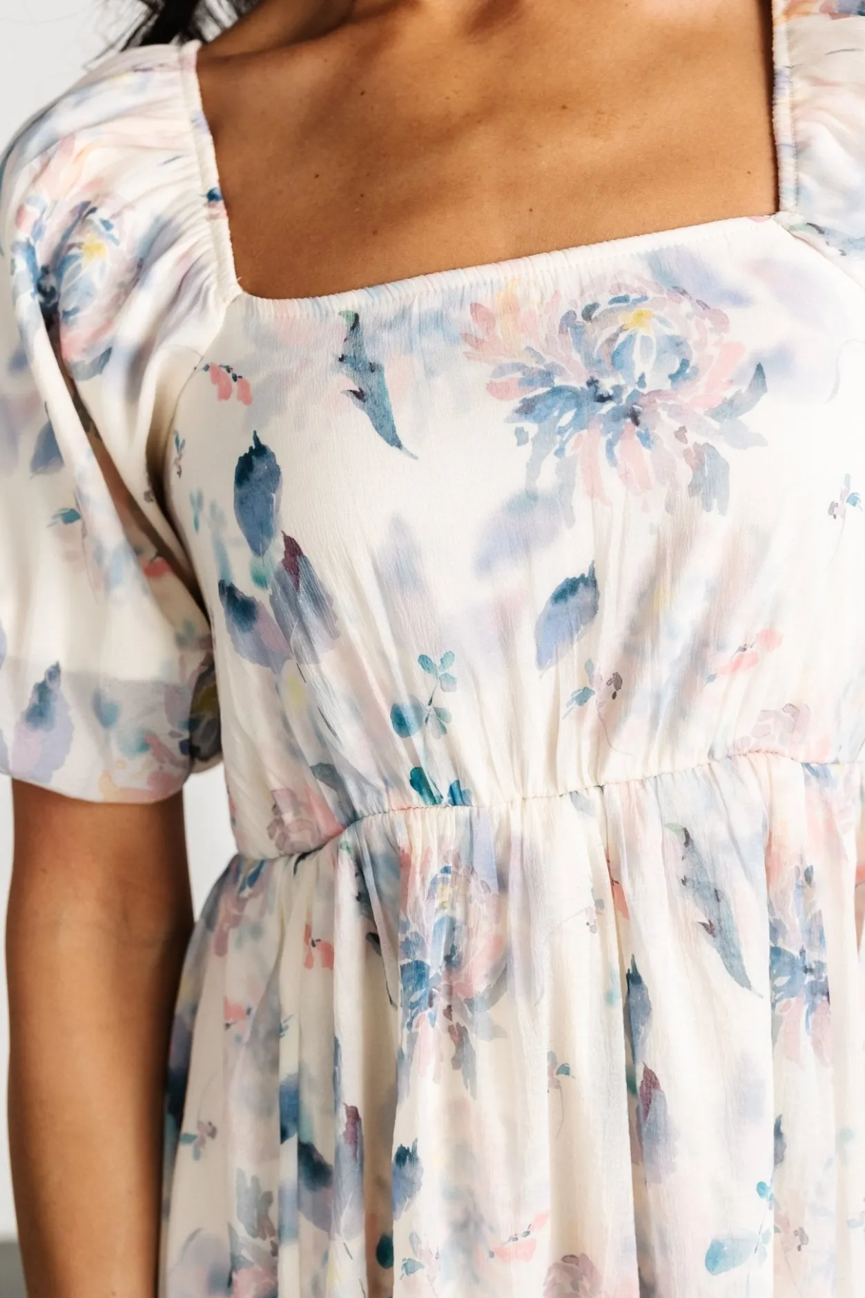 Sale Baltic Born Dalia Maxi Dress | Cream + Blue Floral Cream+BlueFloral