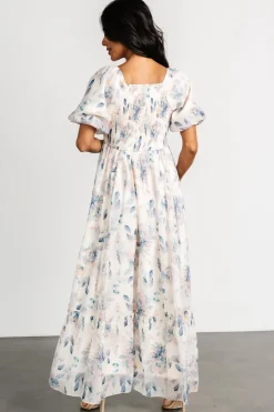 Sale Baltic Born Dalia Maxi Dress | Cream + Blue Floral Cream+BlueFloral
