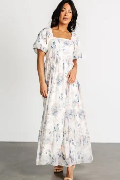 Sale Baltic Born Dalia Maxi Dress | Cream + Blue Floral Cream+BlueFloral