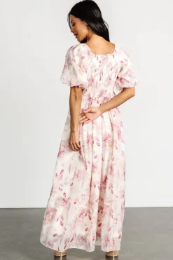 Online Baltic Born Dalia Maxi Dress | Ivory + Mauve Floral Ivory+MauveFloral