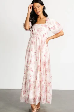 Online Baltic Born Dalia Maxi Dress | Ivory + Mauve Floral Ivory+MauveFloral