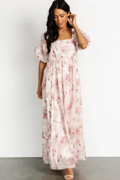 Online Baltic Born Dalia Maxi Dress | Ivory + Mauve Floral Ivory+MauveFloral