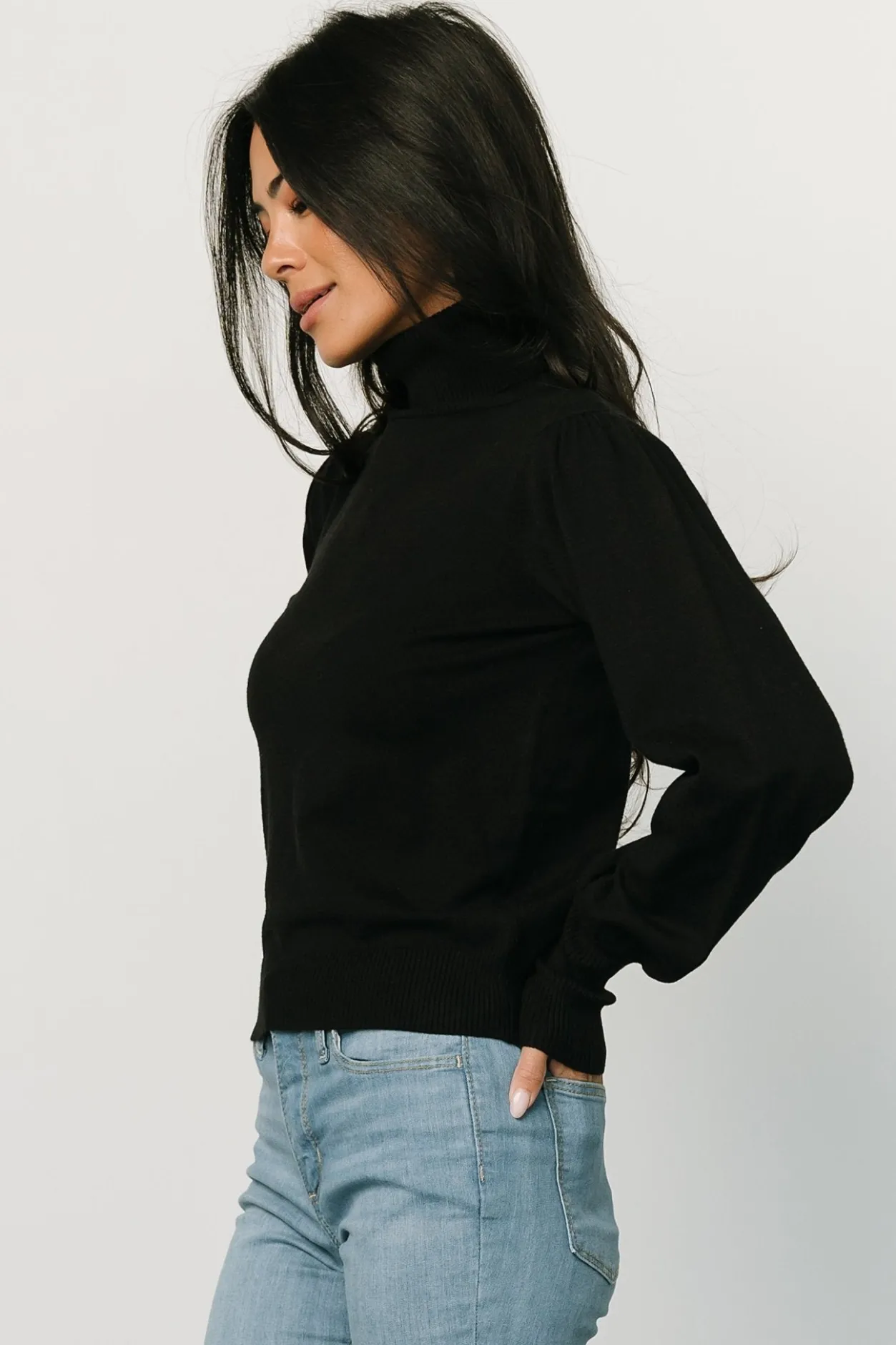 Hot Baltic Born Danica Turtleneck Knit Top | Black