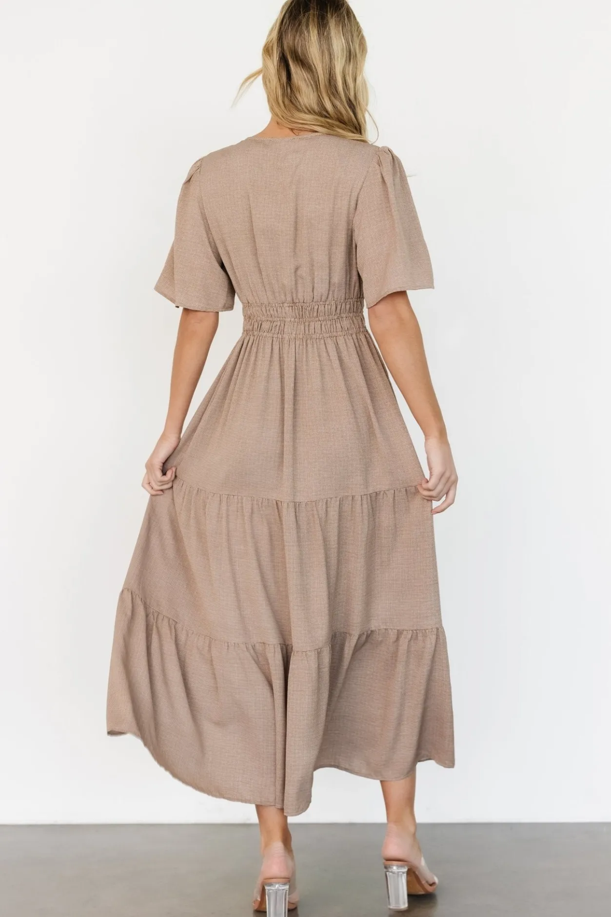 New Baltic Born Danielle Tiered Maxi Dress | Brown Print BrownPrint