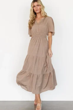 New Baltic Born Danielle Tiered Maxi Dress | Brown Print BrownPrint