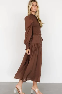 Clearance Baltic Born Daria Smocked Maxi Dress | Brown