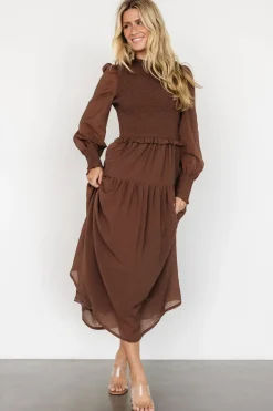 Clearance Baltic Born Daria Smocked Maxi Dress | Brown