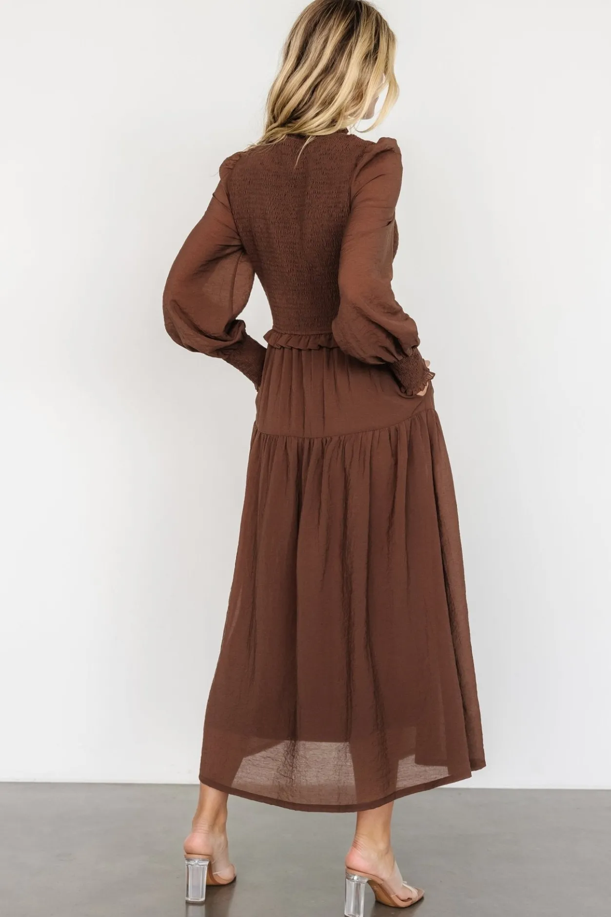 Clearance Baltic Born Daria Smocked Maxi Dress | Brown