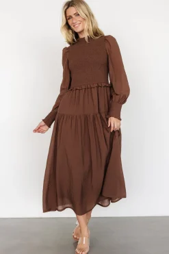 Clearance Baltic Born Daria Smocked Maxi Dress | Brown