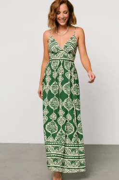 Fashion Baltic Born Davinah V Neck Maxi Dress | Green Print GreenPrint