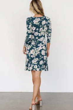 Best Baltic Born Declan Short Dress | Dark Green Floral DarkGreenFloral
