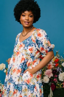 Outlet Baltic Born Denton Midi Dress | Blue Multi BlueMulti
