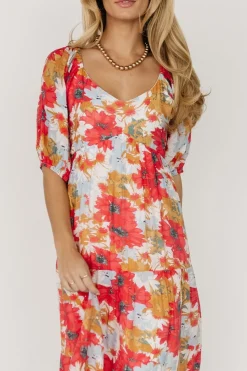 Fashion Baltic Born Denton Midi Dress | Red Multi RedMulti