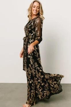 Outlet Baltic Born Destiny Sequin Maxi Dress | Black + Gold Black+Gold