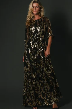 Outlet Baltic Born Destiny Sequin Maxi Dress | Black + Gold Black+Gold