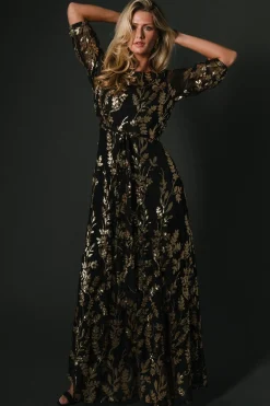 Outlet Baltic Born Destiny Sequin Maxi Dress | Black + Gold Black+Gold