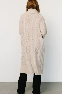 New Baltic Born Devon Cable Knit Cardigan | Oatmeal
