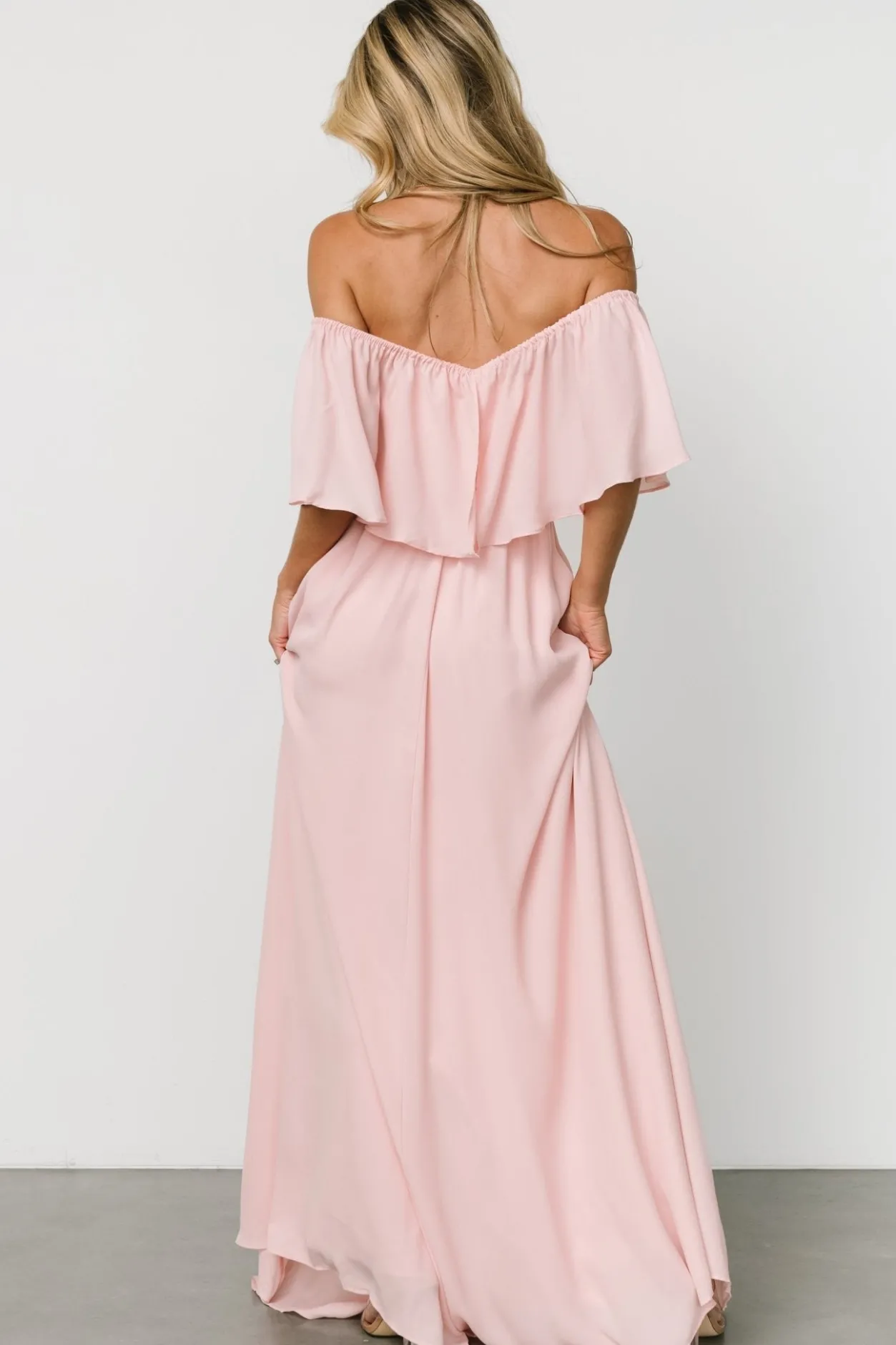 Best Baltic Born Diana Off Shoulder Maxi Dress | Blush