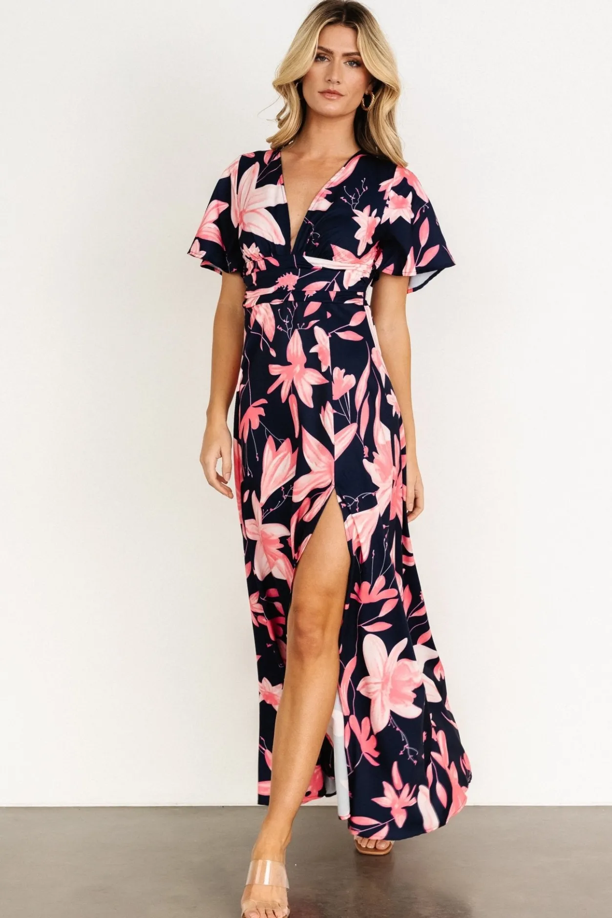 Fashion Baltic Born Dina Maxi Dress | Navy + Pink Floral Navy+PinkFloral