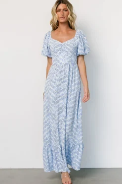 Discount Baltic Born Durban Maxi Dress | Dusty Blue Print DustyBluePrint