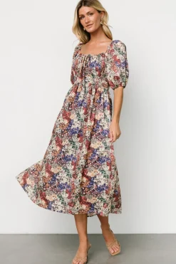 Outlet Baltic Born Eden Midi Dress | Black Multi Print BlackMultiPrint