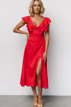 Online Baltic Born Elena Midi Dress | Red