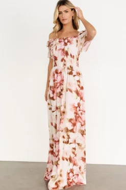 Outlet Baltic Born Elina Maxi Dress | Mauve Multi Floral MauveMultiFloral