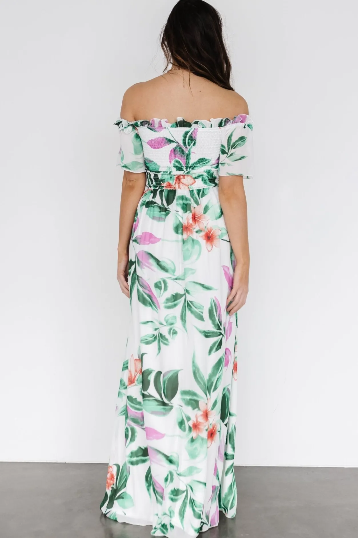Sale Baltic Born Elina Maxi Dress | White + Green Multi Floral White+GreenMultiFloral