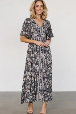 Clearance Baltic Born Elissa Maxi Dress | Midnight Floral MidnightFloral