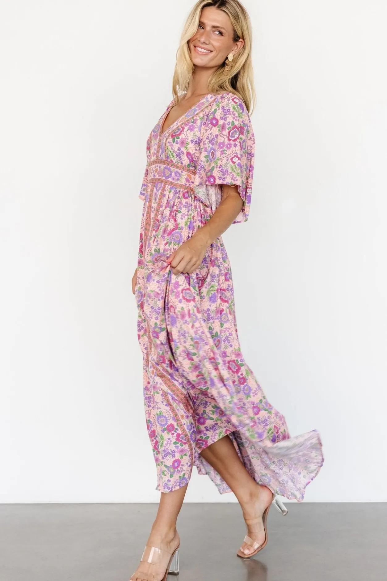 Fashion Baltic Born Elissa Maxi Dress | Pink Multi Floral PinkMultiFloral