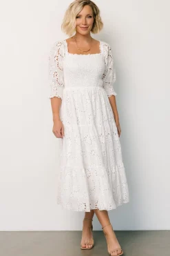 Best Baltic Born Ella Eyelet Midi Dress | White