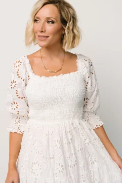 Best Baltic Born Ella Eyelet Midi Dress | White