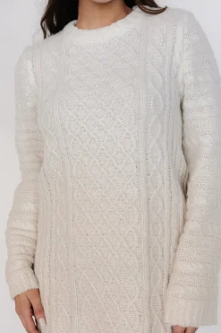 Best Baltic Born Ellis Cable Knit Sweater Dress | Ivory
